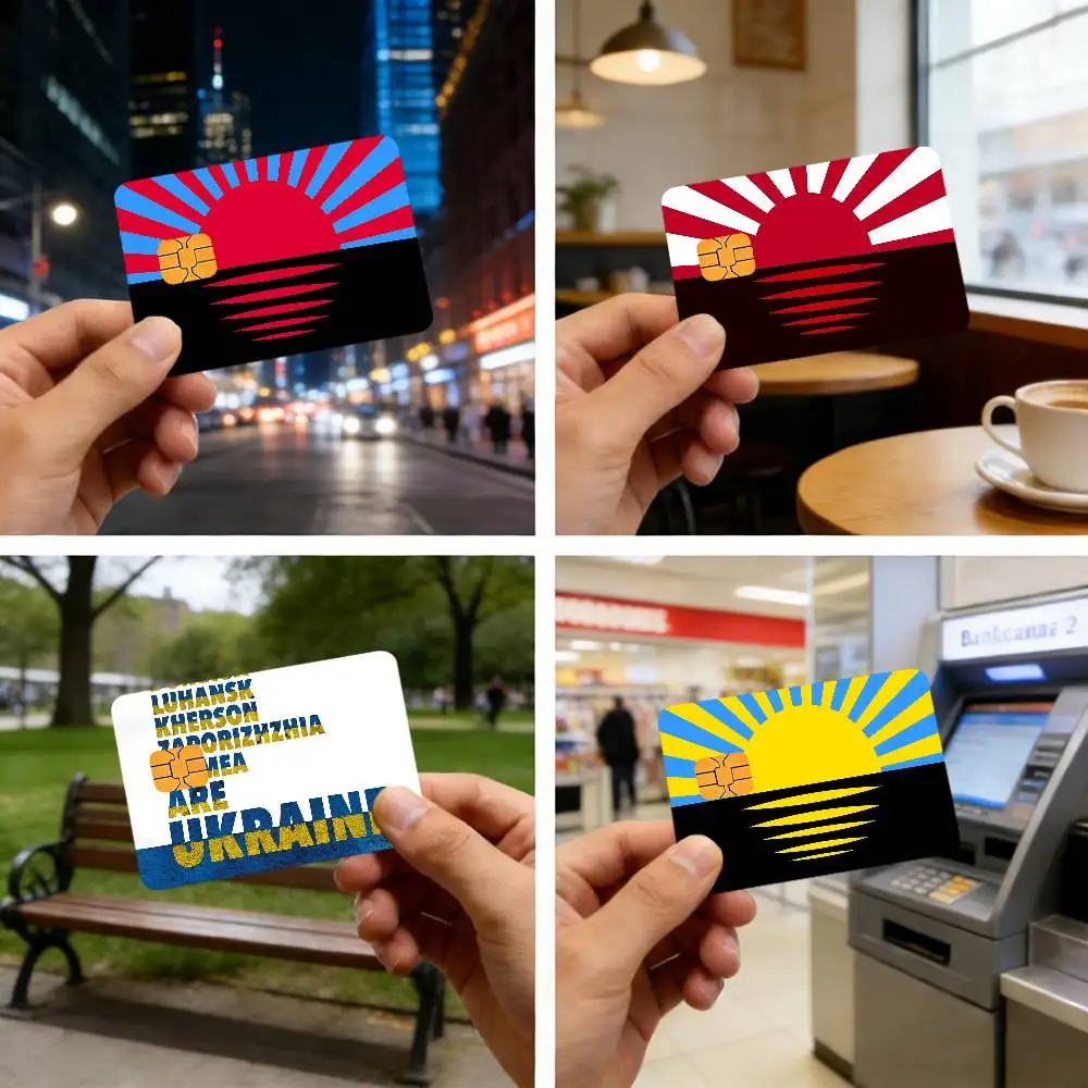 D-donetsk U-ukraine Waterproof Skin Protector Stickers For Bank Cards Credit Cards Debit Cards Public Transport Cards