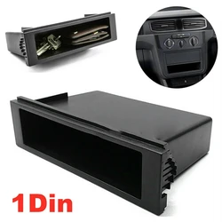 Universal Car Double 1 Din Dash Cup Holder Storage Box Plastic For Stereo Radio