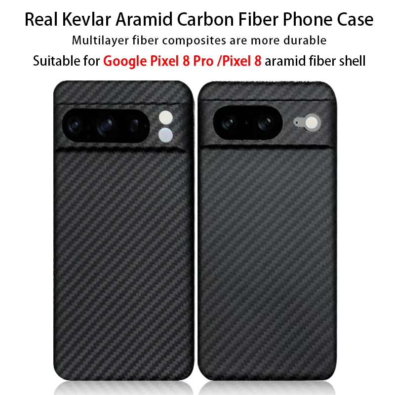 

For Google Pixel 8 Pro /Pixel 8 Case Carbon Fiber Case Aramid Fiber Phone Cover Shockproof Protective Cover