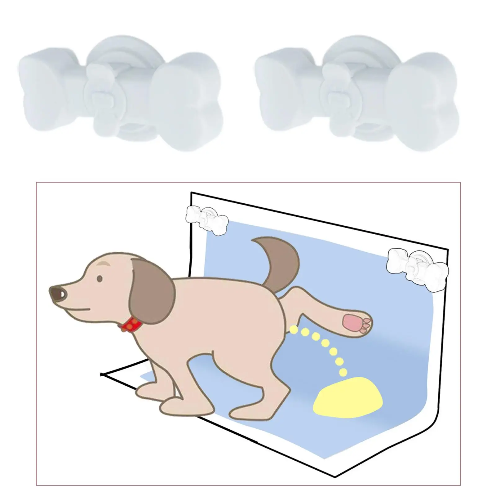 2Pcs Dog Pee Pad Holder Practical Leg Lifting Marking Self Adhesive