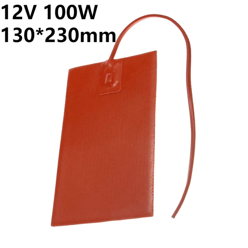 

100 Вт 12 в автомобильный масляный поддон, отстойник, резервуар, подогреватель, силиконовый Масляный нагреватель, масляный бак двигателя, защита от износа, нагревательная пластина