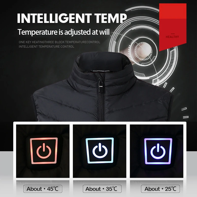 21 Areas Heated Vest Men Women Usb Heated Jacket Heating Vest Thermal Clothing Hunting Vest Winter Heating Jacket Multi Color