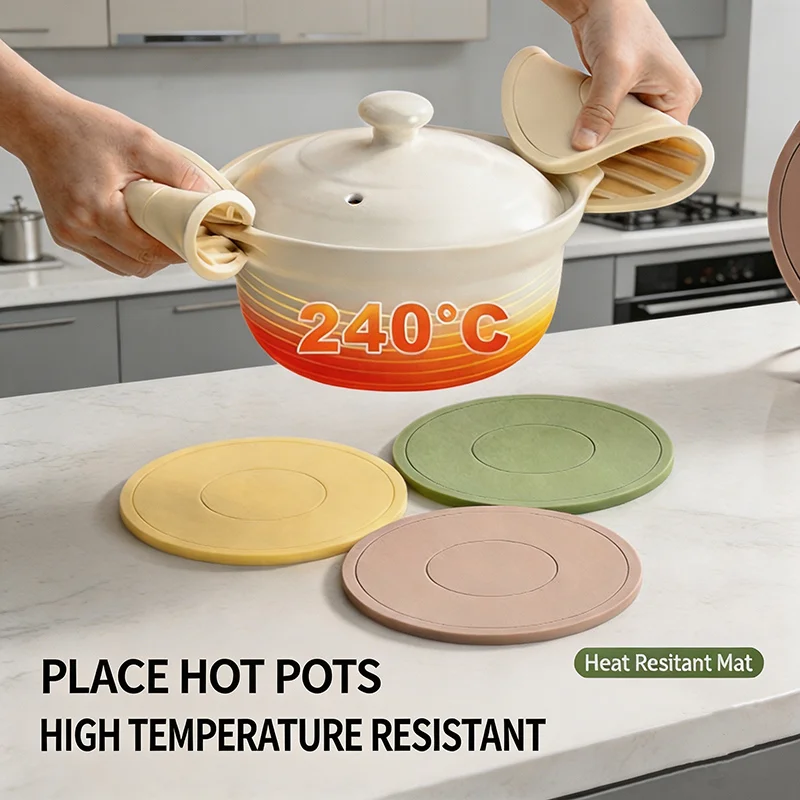 Kitchen silicone mat, heat-resistant pot rack, anti slip cup mat, high-end kitchen countertop protection mat