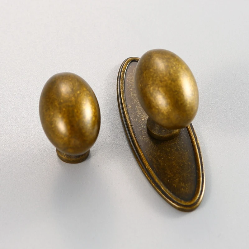 Flower Antique Brass Solid Brass With Vintage Treatment Egg Decorative Bottom Board Cabinet Furniture Doors Knobs