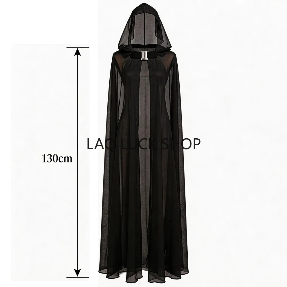 NEW Halloween Grim Reaper Witch Mesh Long Cloak Ball Performance Dress Halloween Cosplay Wizard Cloak LAQ LUCK