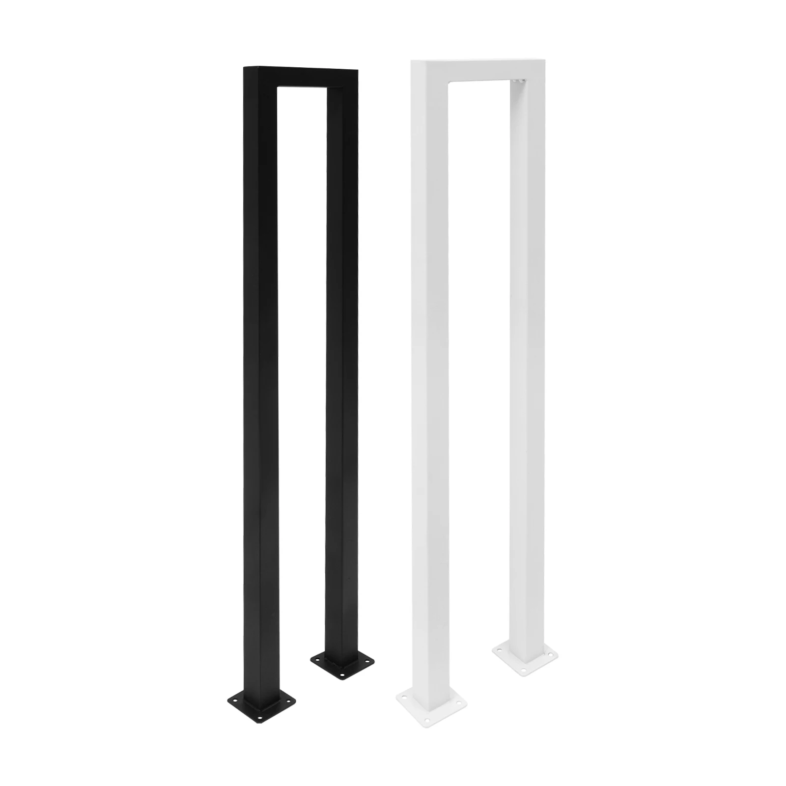 Handrail U-shaped Stepladder Railing For Indoor and Outdoor Stairs 66.14lbs Load-bearing Black/White