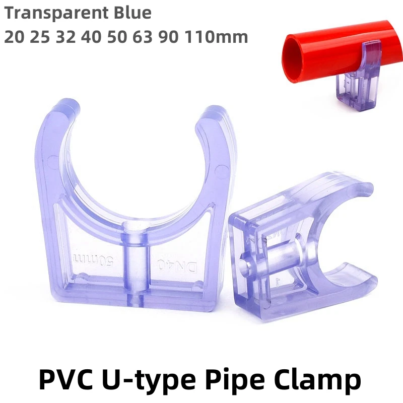 I.D 20~110mm UPVC Pipe Clamp Connector Aquarium Tank Watering Adapter Fittings Agricultural Garden Irrigation Pipe Fixing Joints