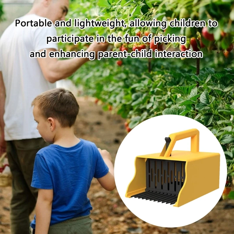 

High Efficiency Berries Collector Scoops Comb Rakes Fruit Harvesting Collector Tool for Outdoor Foraging Activities D2RD