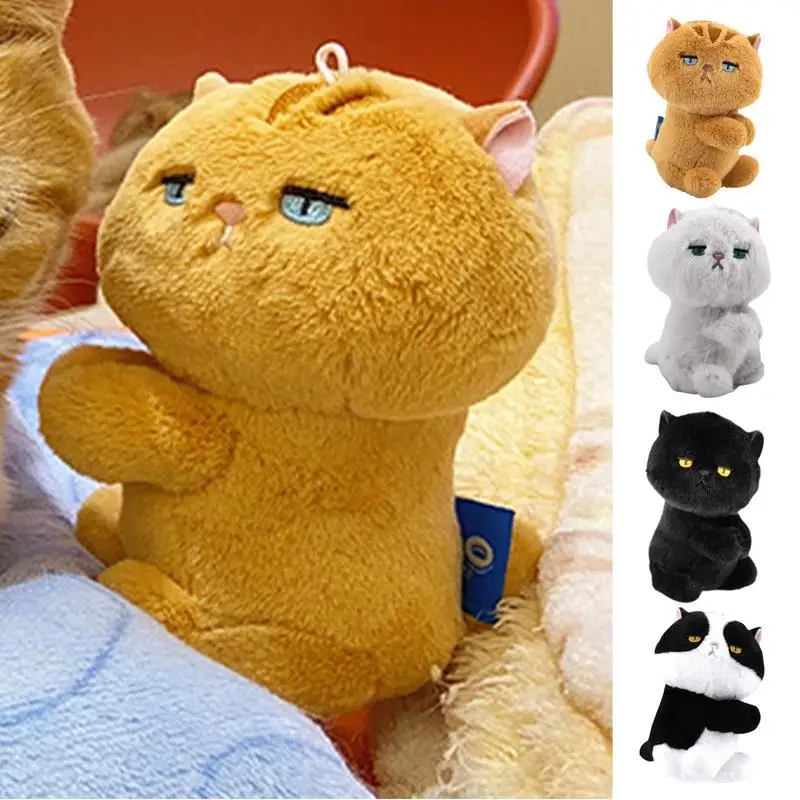 Cat Stuffy Cute Cat Plush Toy Stuffed Animals Cat Multifunctional Cat Plush Clip Plush Cat Pendent for Kids Birthday Parties