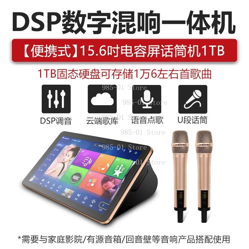 All-in-one Home Karaoke System with Touch Screen, Complete KTV Sound Set for Family Singing