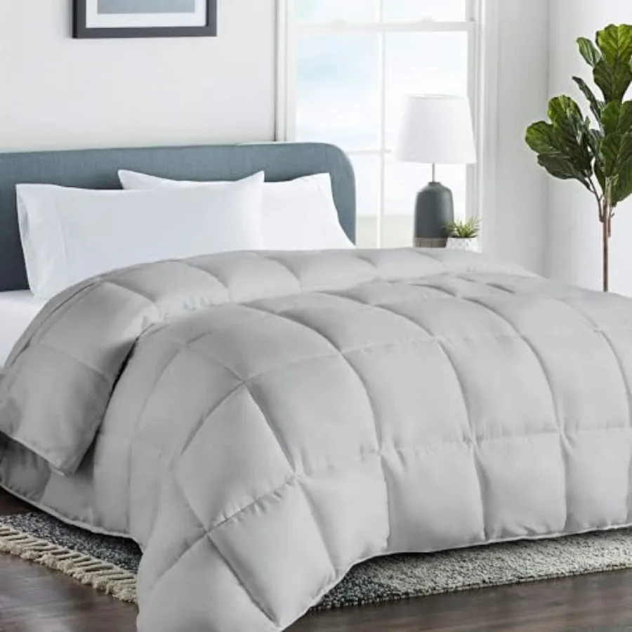 

Quilted Size Comforter - All-Season Down Alternative Duvet Insert - Luxury Hotel Warm Comforter with Anti-Clump Tech and 8 Tabs
