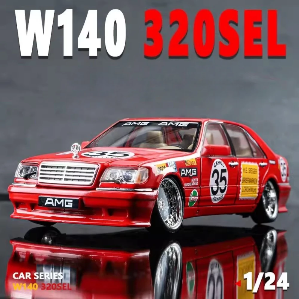 

1:24 W140 Vision GT модель спортивного автомобиля, игрушка, металлическая литая под давлением амортизирующая модель автомобиля, звуковой свет, суперкар, подарки для детей