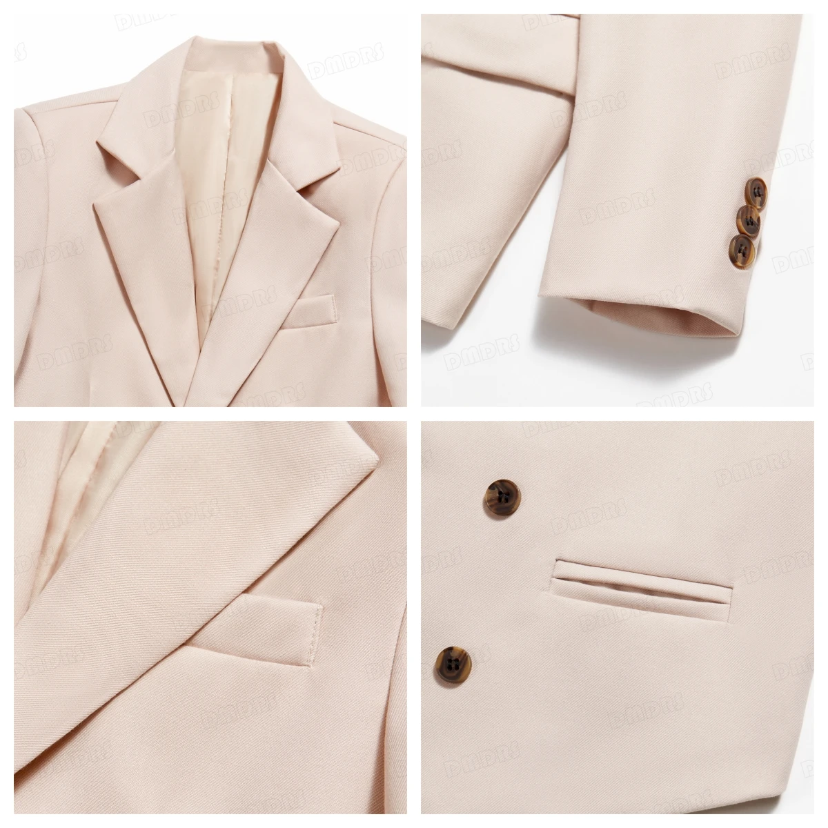 Beige edle Jungen anzug Set ein Knopf solide Kinder 4 Stück Anzüge Blazer Weste Hosen Krawatte formellen Smoking für Kind 3-4 Jahre