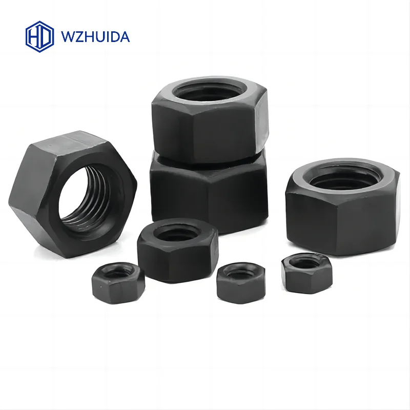 M2 M3 M4 M5 M6 M8 M10 M12 Black Metric Hex Hexagon Nuts Grade 8.8 Carbon Steel DIN934