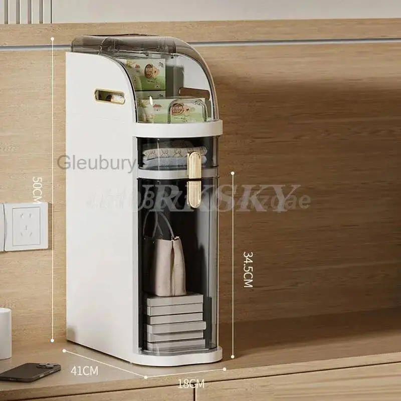 Rack Gap Storage Bathroom Kitchen Shelf Interspace Storage Mobile Storage Shelf Cabinet Fridge Side Seam Finishing Rack