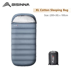 BISINNA Large Camping Winter Sleeping bag lightweight loose widen bag long size for Adult rest outdoor Hiking Travel tourisem