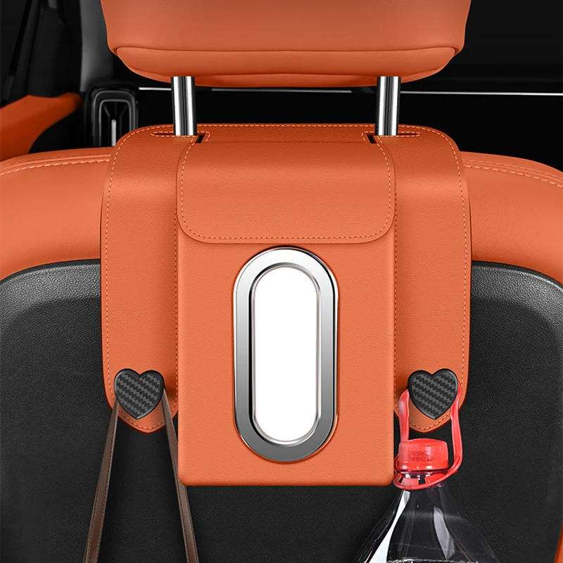 

1Pc Car Tissue Holder with Hook – Multifunctional 2-in-1 Napkin Box & Organizer for Vehicle, Space Saving