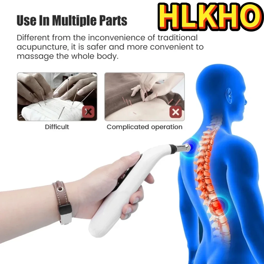 

Professional Electric Acupuncture Pen 9 Intensity Levels Pain Relief Laser Therapy Body Massager Meridian Energy Device