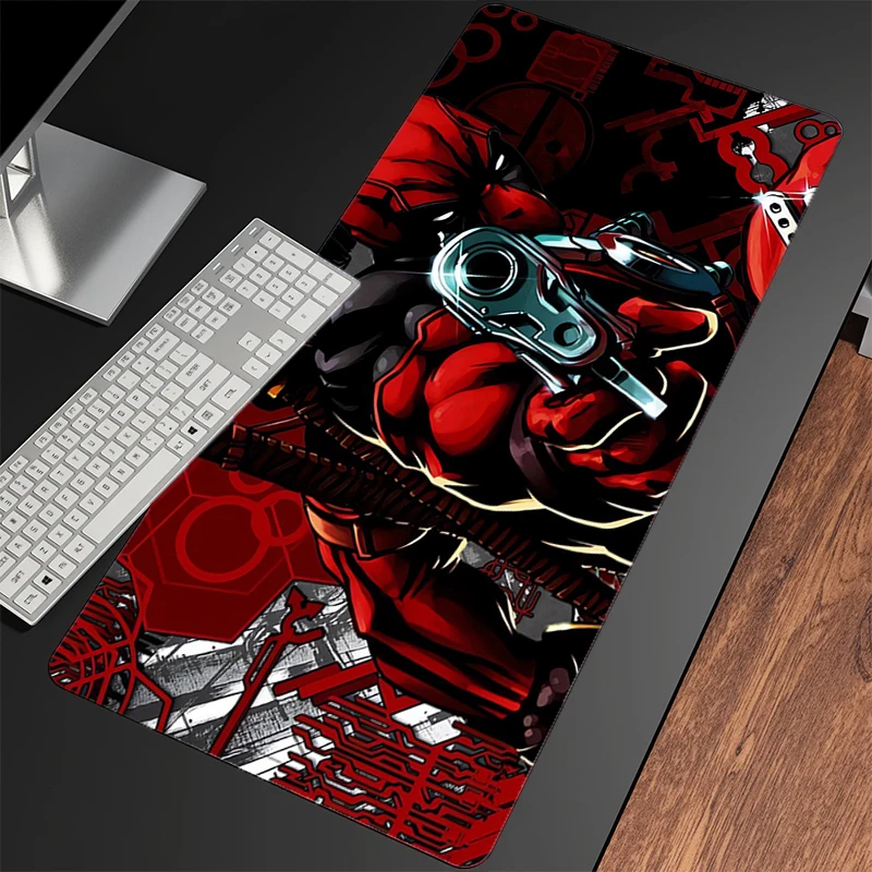 لوحة ماوس Gamer Large XXL Lock Edge Deadpool Computer Notebook PC المطاط ماوس السجاد ملحقات الألعاب لوحة المفاتيح حصيرة مكتبية