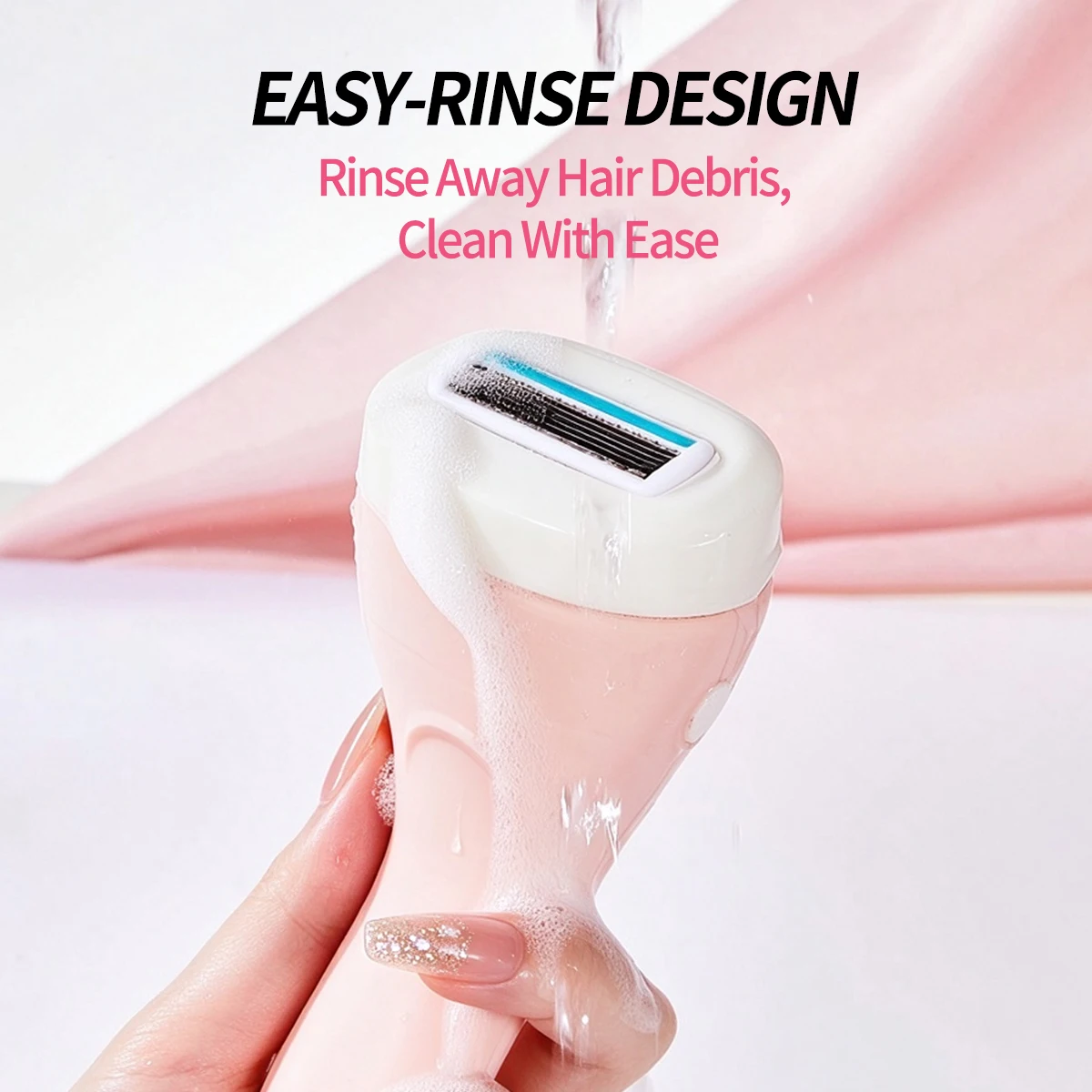 GECOMO Women Razor 6 Blade Body Hair Removal Razor Wet Shaving Razor for Legs Underarms Bikini Area Curved Head Easy Rinse view 5