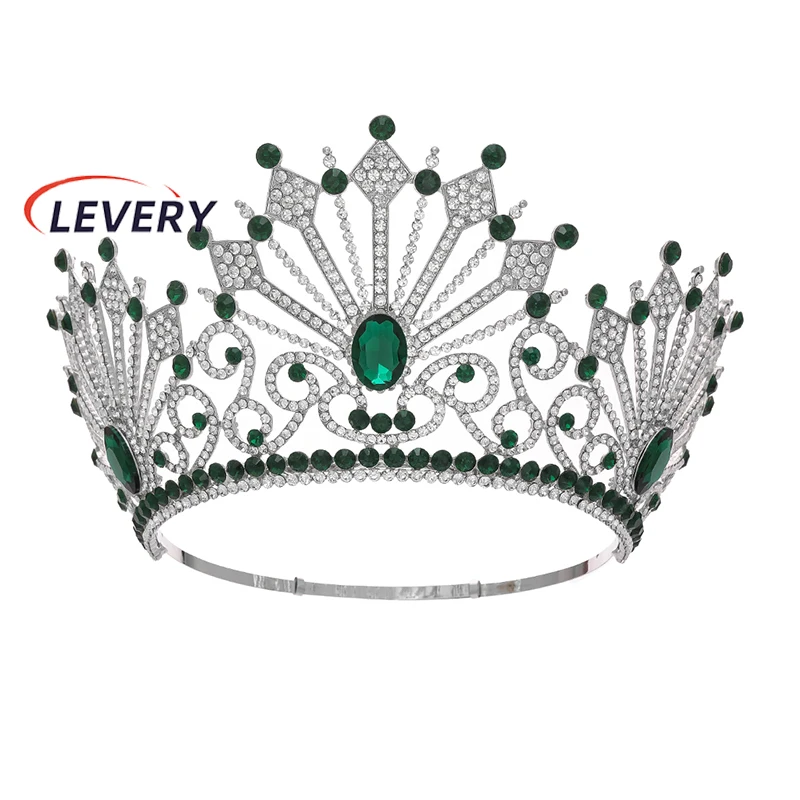 Levery 2024 New  Women Wedding Bridal Tiara Hair Accessories Vintage Crystal Bride Tiaras and  Adjustable Pageant Crowns