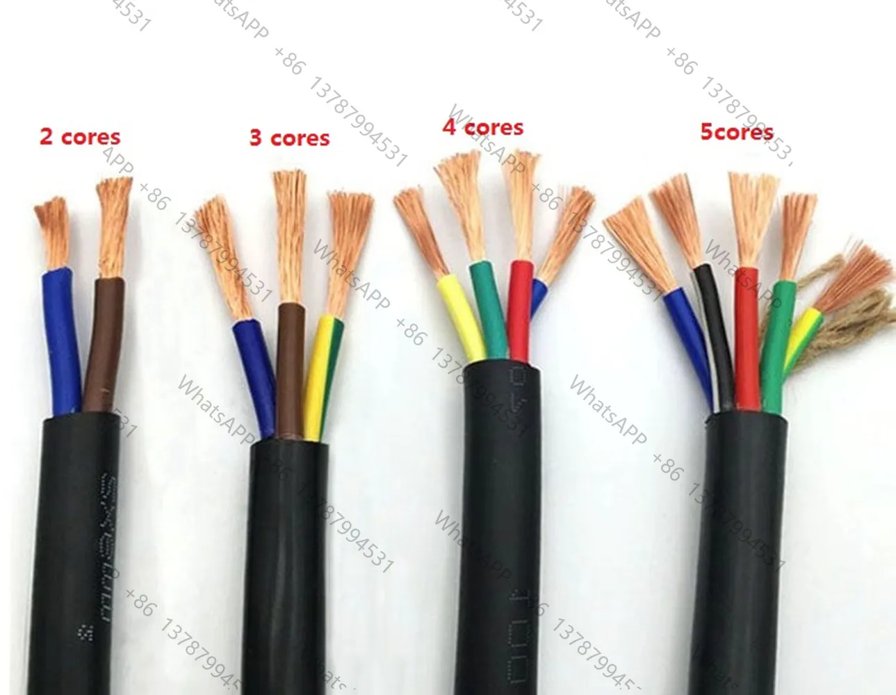 Кабель электрический RVV 17AWG 18AWG 0.75мм² с 2/3/4/5/6/7/8/10/12/14/16/18 жилами, медный проводник, черный