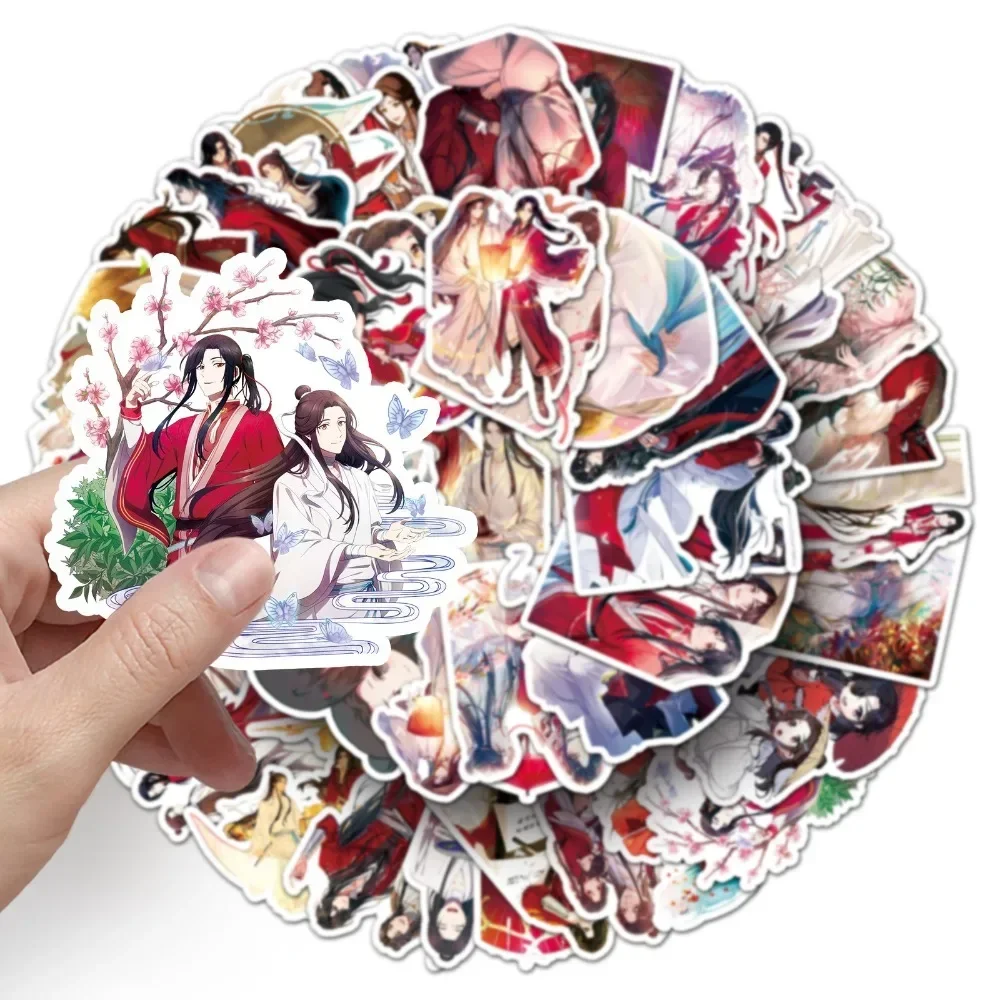 

10/58Pcs Anime Tian Guan Ci Fu Cartoon Graffiti Stickers Hua Cheng Xie Lian Cosplay Characters Sticker for Laptop Skateboard DIY