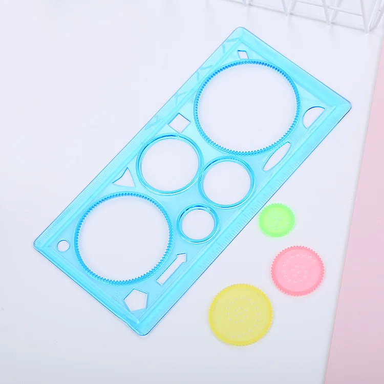 12 pcs Wholesale Ruler Stationery Set Children's Art Painting Template Ruler Student Drafting Supplies