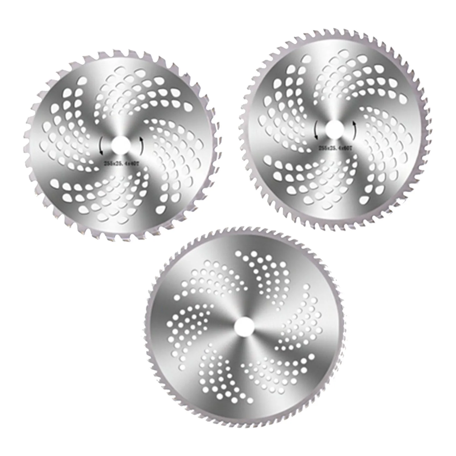 

3 Pcs Law Mower Saw Blade 40 60 80 Teeth Alloy Steel Grass Trimmer Brush Cutter Blade Replacement