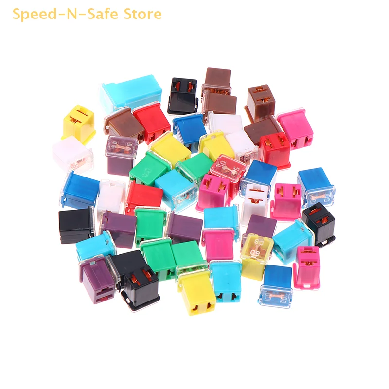 

Набор мини-квадратных предохранителей (20 А, 30 А, 40 А, 50 А, 60 А, 70 А, 80 А, 90 А) для автомобильного использования с пластиковым ящиком для хранения
