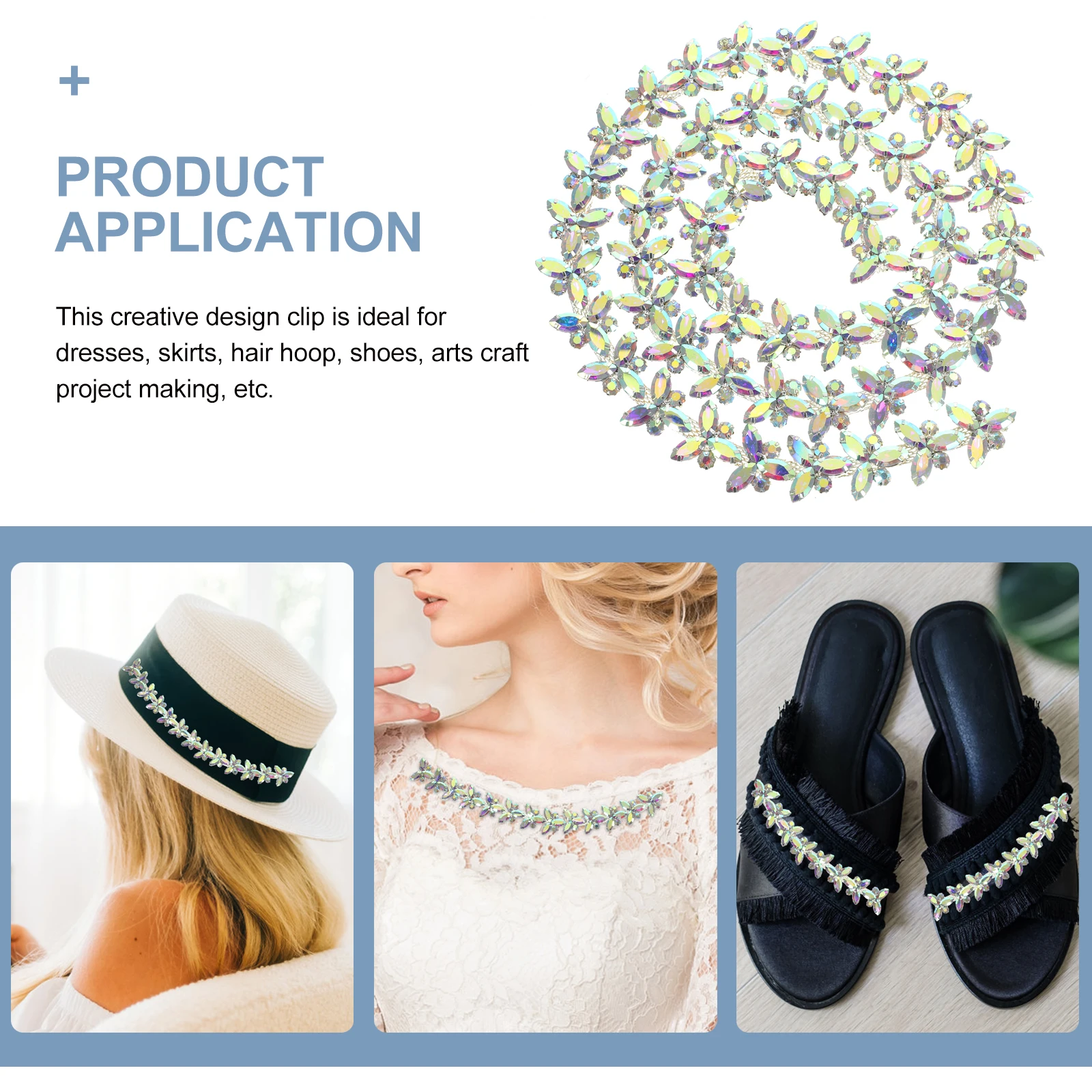 

Butterfly-shaped Rhinestone Chain Wedding Charm Charms for Shoes Decorative Clips Decoration Alloy Decorations