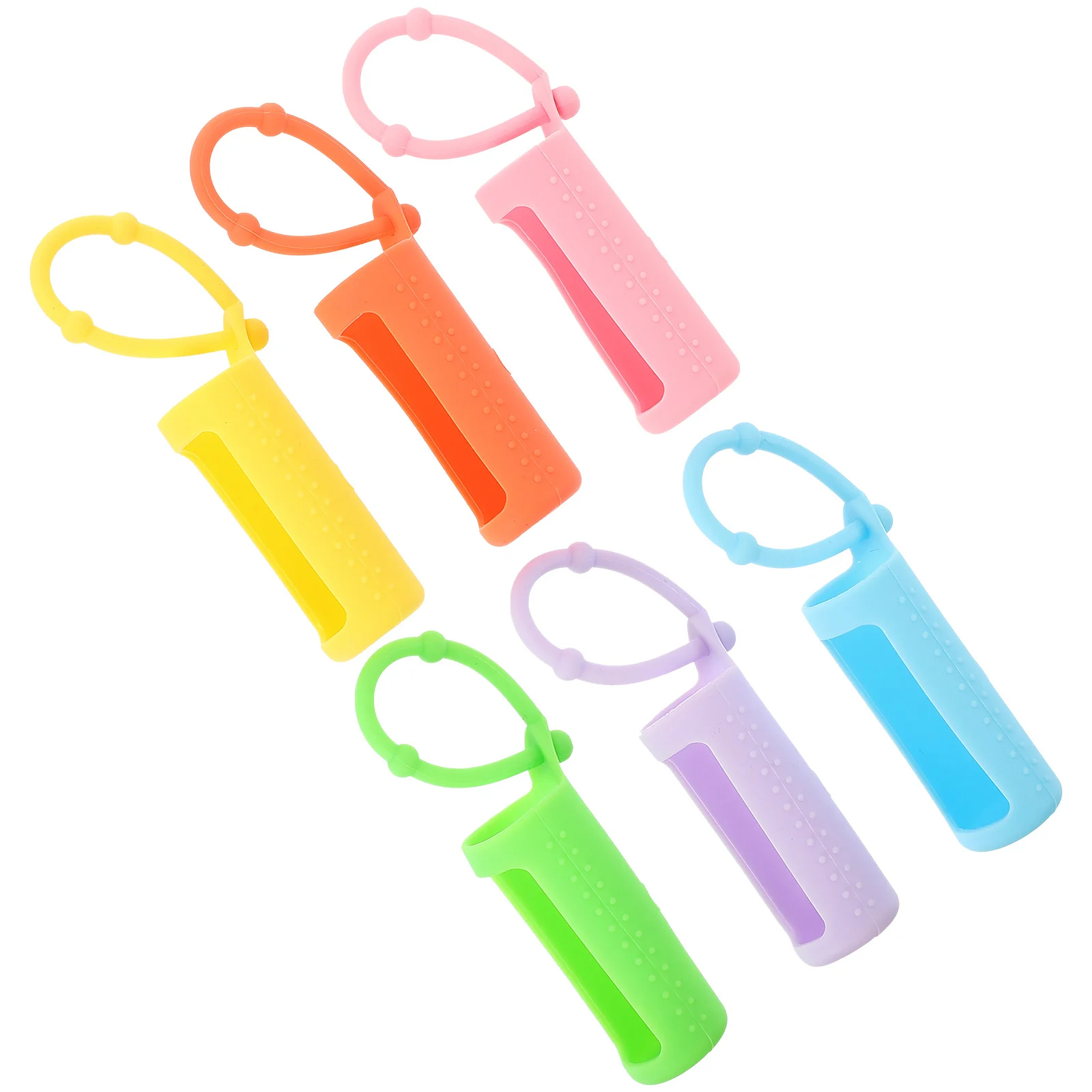 

6pcs 10Ml Silicone Essential Oil Bottle Protector Roller Cover Adjustable Strap Carry Case For Aromatherapy Travel Protective