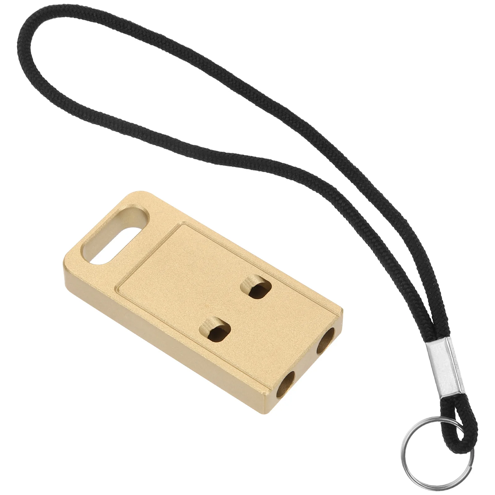 1 قطعة صافرة الإنقاذ في حالات الطوارئ قسط المعادن بصوت عال بقاء التخييم التنزه الرياضة في الهواء الطلق المفاتيح قلادة تنبيه ديكور