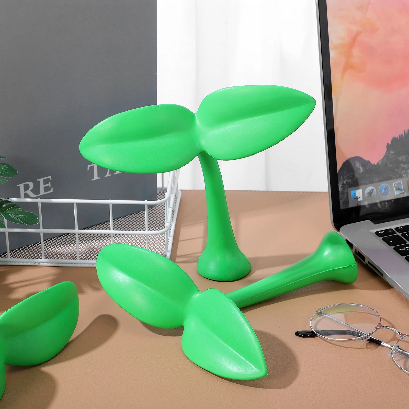 3 stuks taugé autodak decoratie schattig groen gras stickers voor auto exterieur accessoires stijlvol ornament