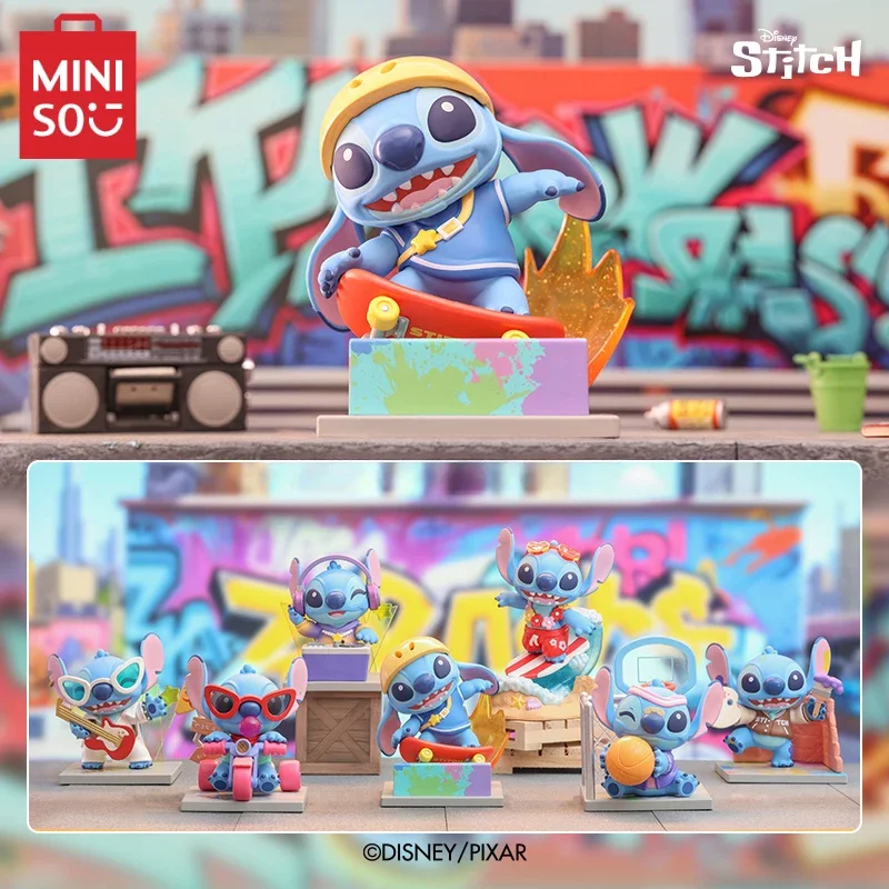 

MINISO Blind Box Disney Stitch Vibrant Street Series Doll Model Desktop Decoration Birthday Gift Children's Toy Animation