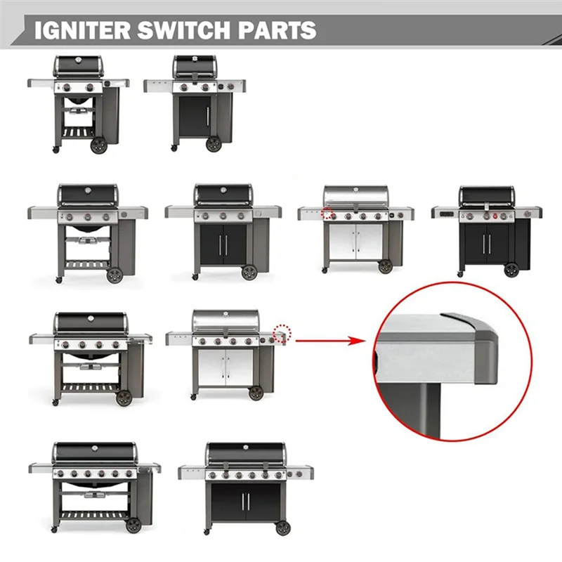 Substituição do interruptor lgniter 69283 66354 peças para weber genesis ii grill peças E-310 E-315 E-330 E-210 E-410 E-610-AA98