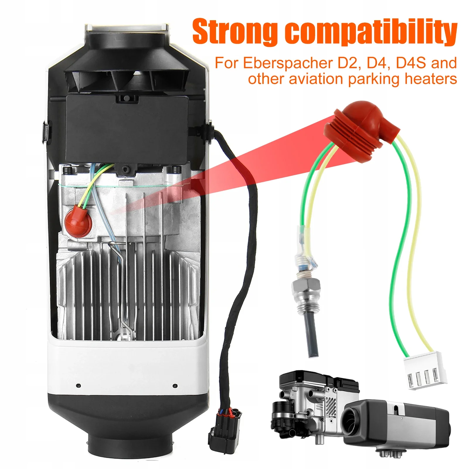 12V Diesel-Lufterhitzer Glühkerzen-Reparaturset 2KW 5KW 8KW Universelles Auto-Standheizungs-Zündzubehör – Detail 2