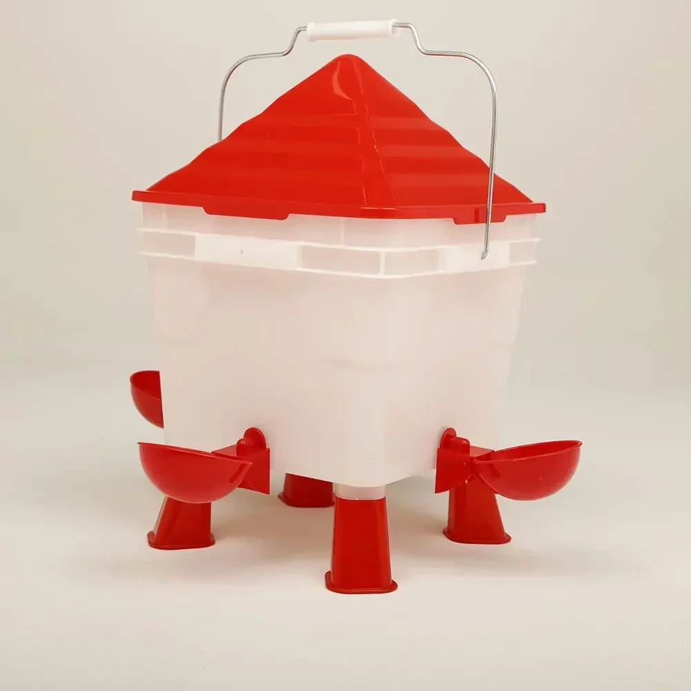 Automatic Chicken Feeder and Waterer Set , No Waste Poultry Feeding Equipment Kit , Chicken Coop Accessories