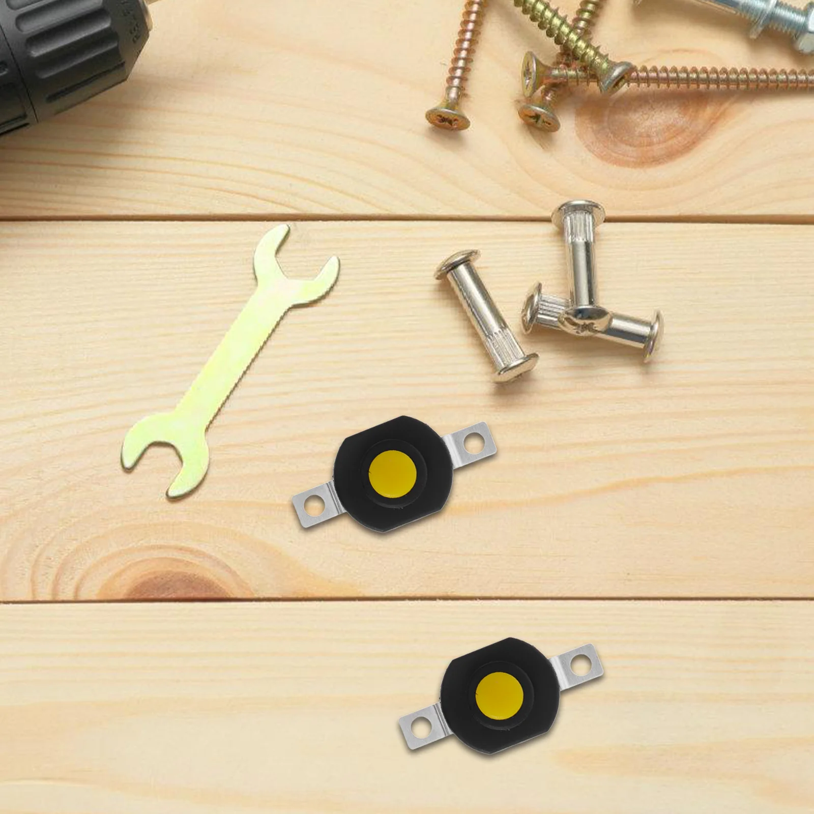 10 قطع الذاتي قفل الإغلاق مفتاح الطاقة مصباح يدوي زر استبدال زر الضغط الأسود في حالات الطوارئ على قبالة #3