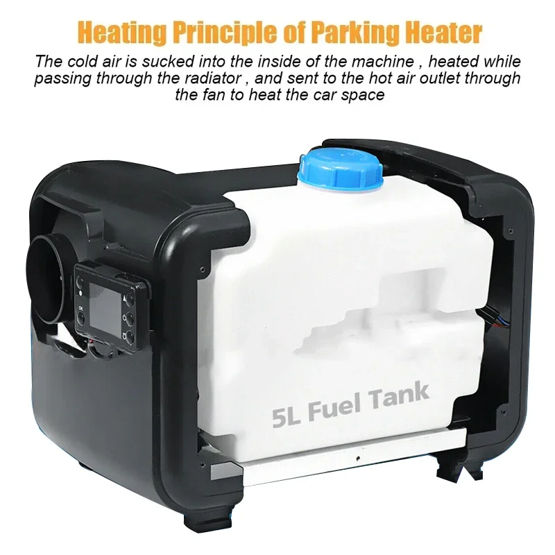 3 in 1 Parking Heater Car LCD Remote Control Engine Preheater Warmer Diesel Auxiliary Air Heater 5KW/8KW 12V/24V/220V