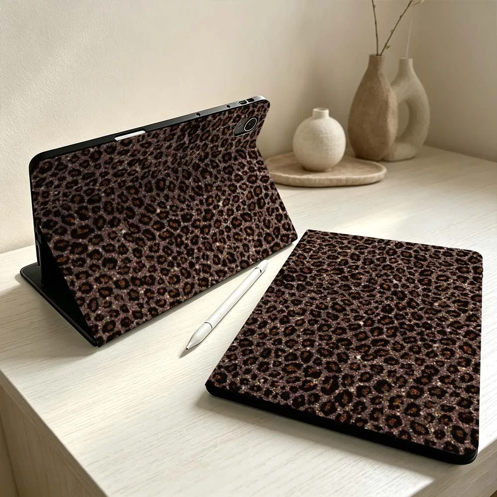 Leopard Print For Huawei MatePad MediaPad MagicPad Honor Pad 10 9 8 X10 X9 X9a S Pro Soft Pen Tray Tablet Case