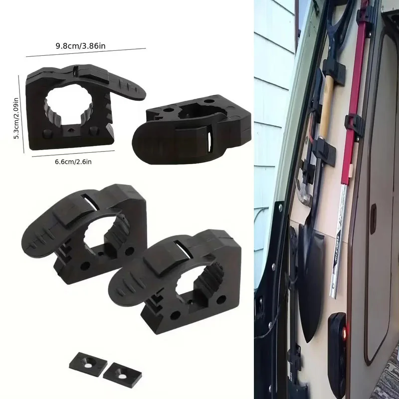 2/4pcs Quick Fist Clamp For Mounting Tools Equipment Rubber Clamp Ideal For Offroad Vehicles, ATV, UTV, Truck Part Accessories