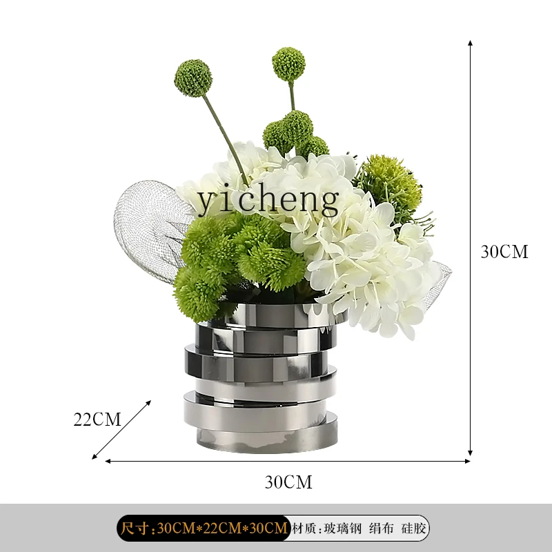 

Tqh Artificial Flower Geometric Flower Soft Installation Hydrangea Combination Ornaments