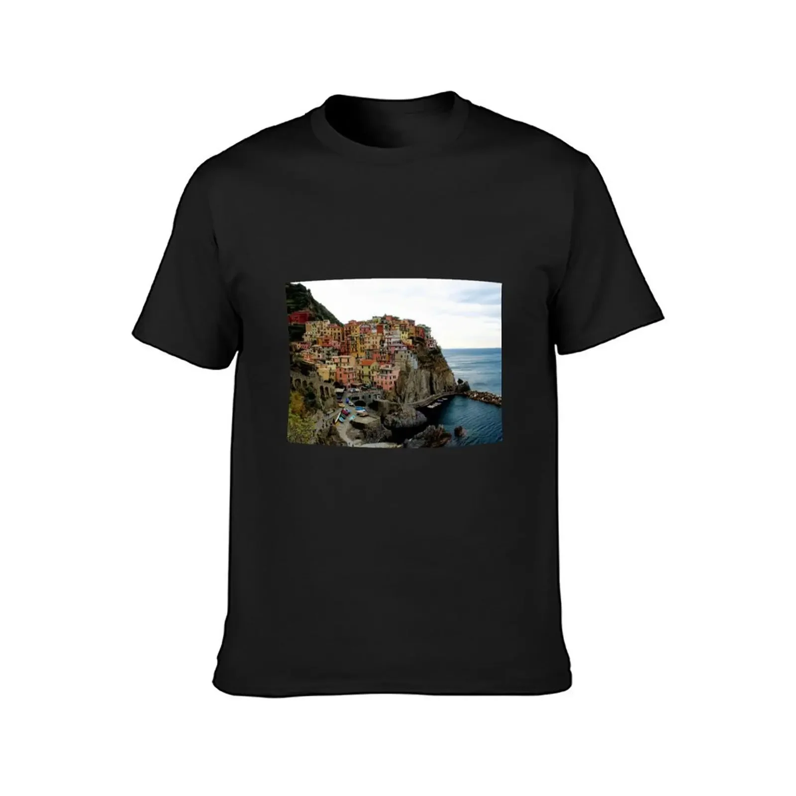 Cinque Terre, Italian Riviera T-Shirt blanks anime figures vintage t shirts oversized t shirts for men cotton