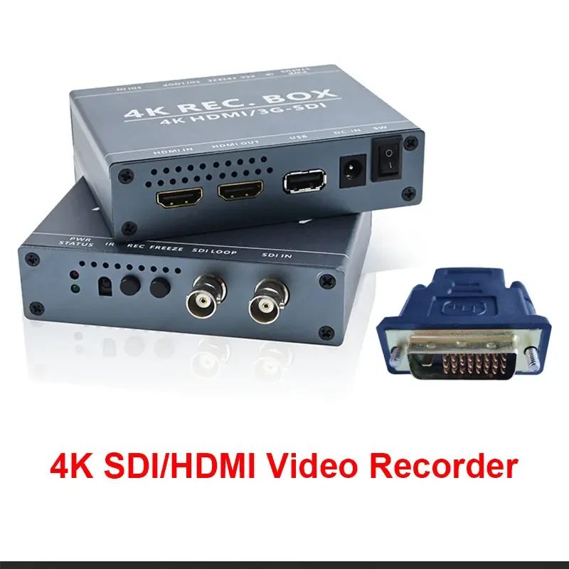

1080P HDMI Recorder Box 4K SDI HDMI Video Grabber USB Flash и HDD Поддержка ручной/автоматической записи расписания | Заводская OEM-услуги