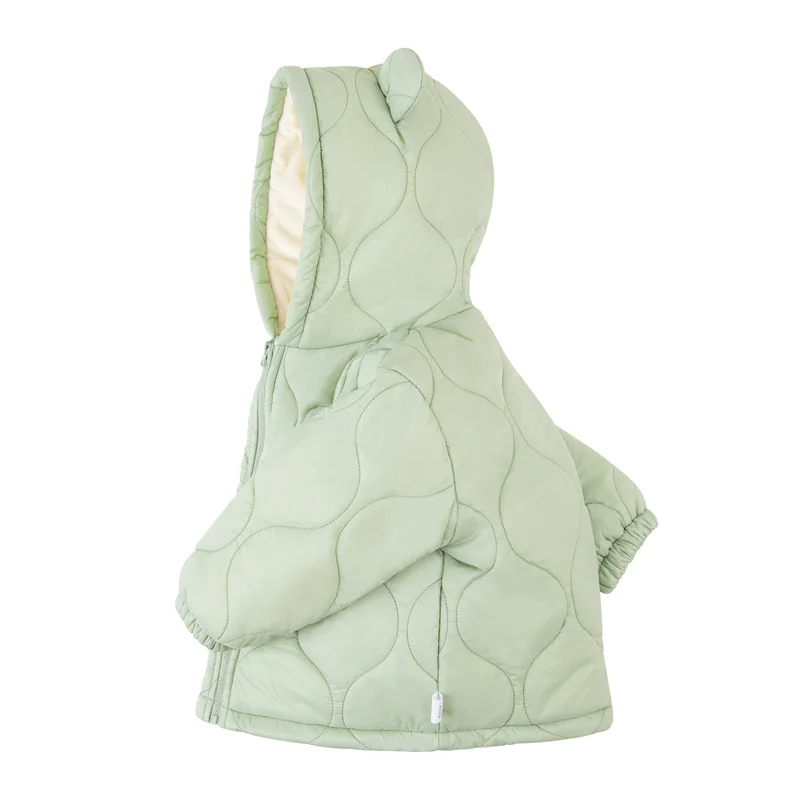 Jongens gewatteerde dikke katoenen kleding meisjes warme kapmantel baby winter bovenkleding nieuwe rits casual jas kinderen eenvoudige parka's