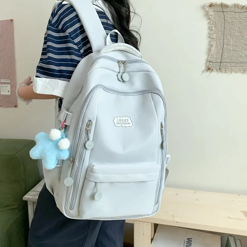 

​​2025 Womens Backpack Stylish Large Capacity School Bag for College High School Travel Minimalist Versatile Rucksack​