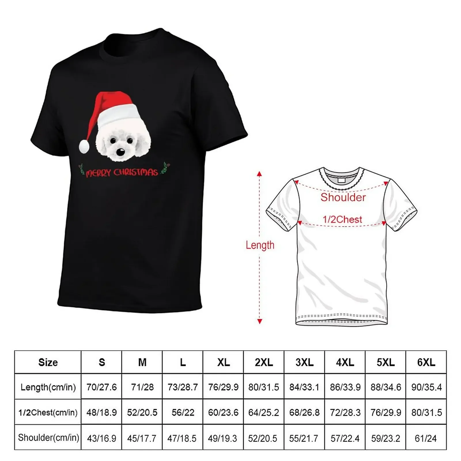 poodle (LT) dog _ Christmas T-Shirt plus size tops vintage graphic tee mens t shirts pack