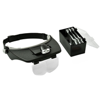 Head-mounted LED lamp magnifying glass, high magnification, portable helmet magnifying lamp, beekeeping tools