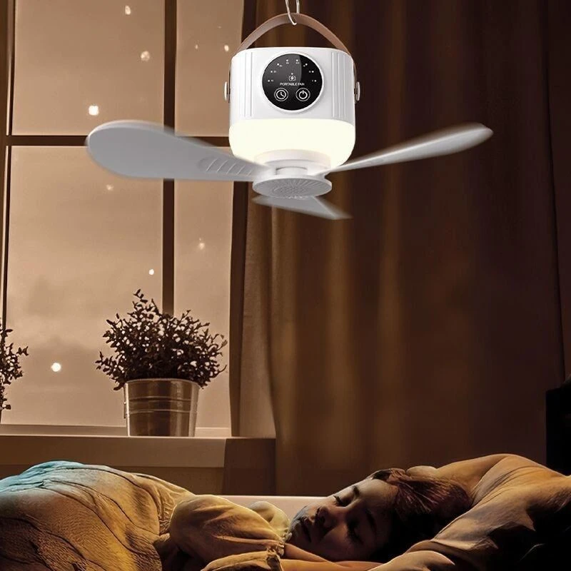 7200mAh في الهواء الطلق LED الإضاءة تعليق مراوح السقف المحمولة في الهواء الطلق التخييم مروحة خيمة قابلة للشحن مروحة كهربائية التحكم عن بعد
